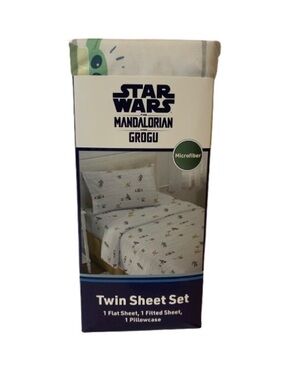 NWT. Star Wars The Mandalorian Grogu Twin Sheet Set